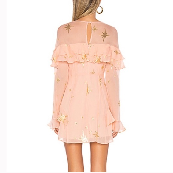 For Love And Lemons Gilded Star Mini Dress Small - Picture 5 of 10